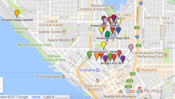 Map Seattle Amazon 