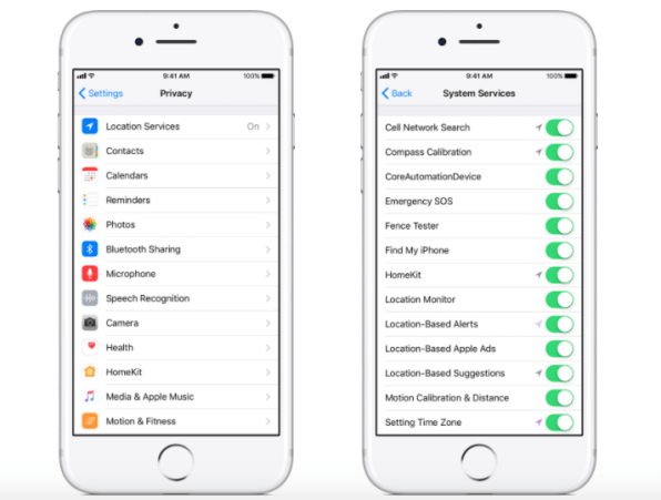 ios 11 system services location services