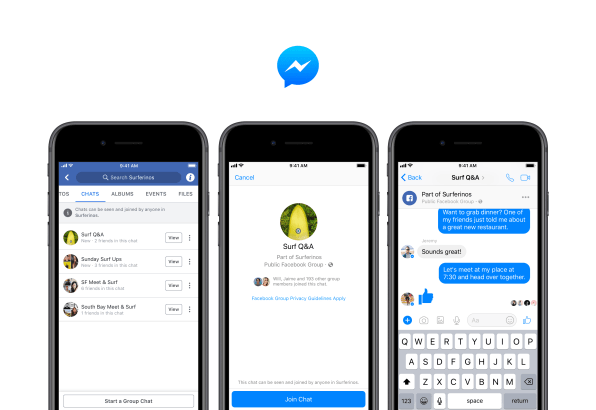 Facebook combines Messenger and Groups