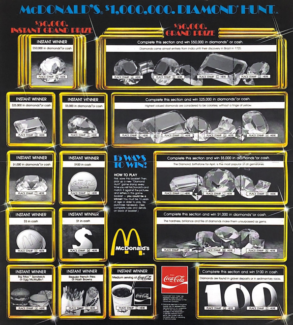 mcdonald’s monopoly sweepstakes