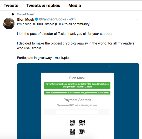 A Fake Verified Elon Musk Tried To Scam People Out Of Bitcoin On Twi - 