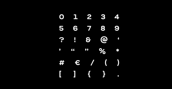 Font sizes used in Snellen chart when viewed at 20 feet and adapted