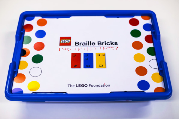 Tic Tac Toe LEGO Braille Bricks