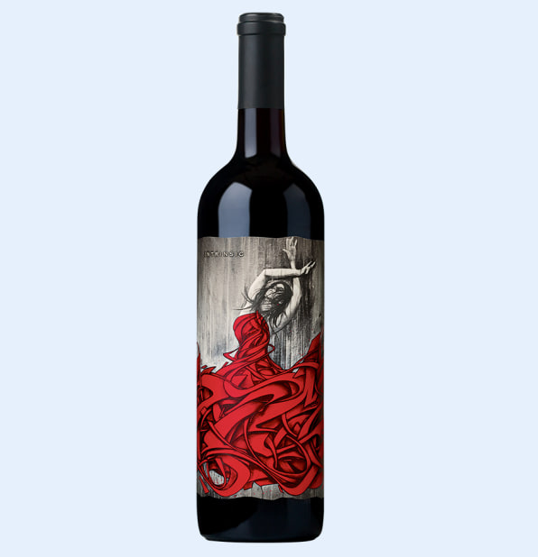 Wine with girl in red new arrivals dress