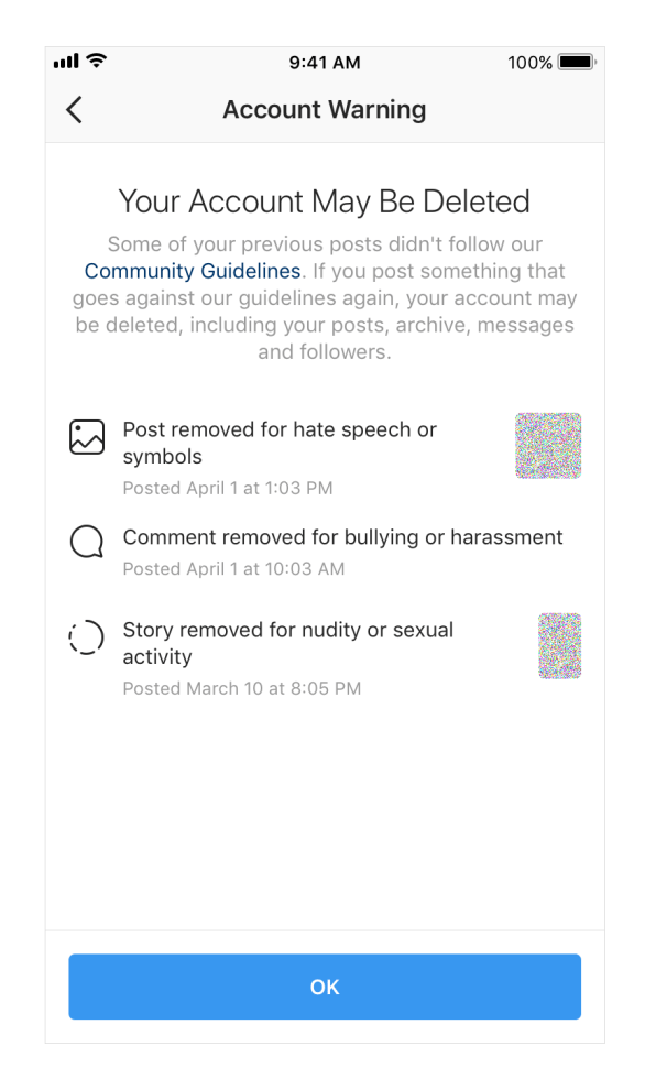 Reported someone on i instagram accidentally What Happens