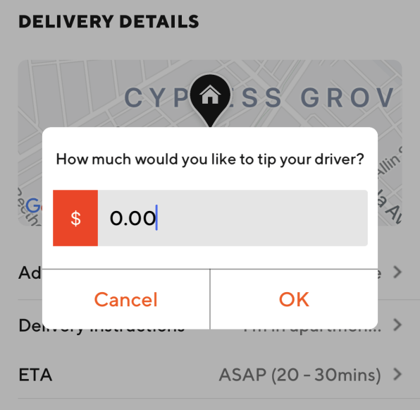 When does doordash stop delivering