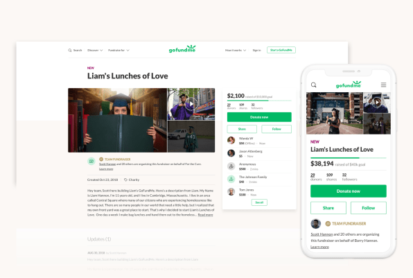 Gofundme S New Site Is Designed To Make You Give More Faster