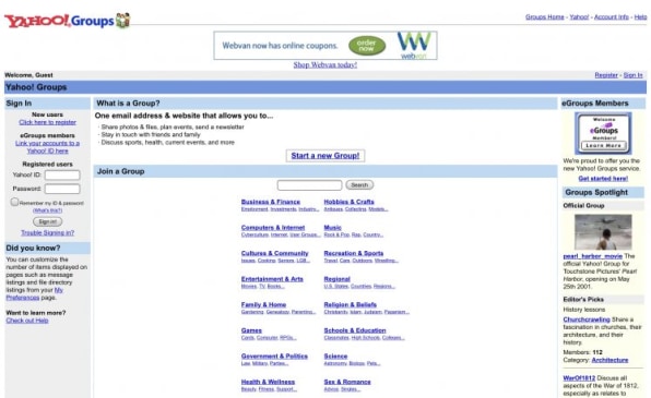 The Deletion Of Yahoo Groups Is A Stain On Yahoo S Legacy Images, Photos, Reviews