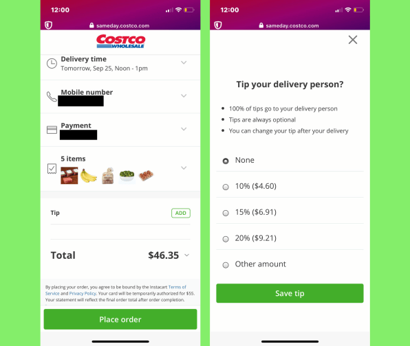 do instacart driver make money from tips only