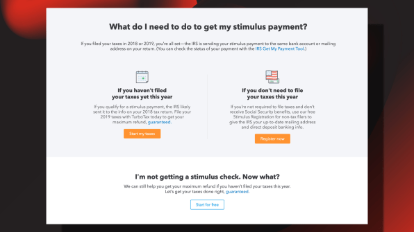 covid 19 turbotax stimulus check