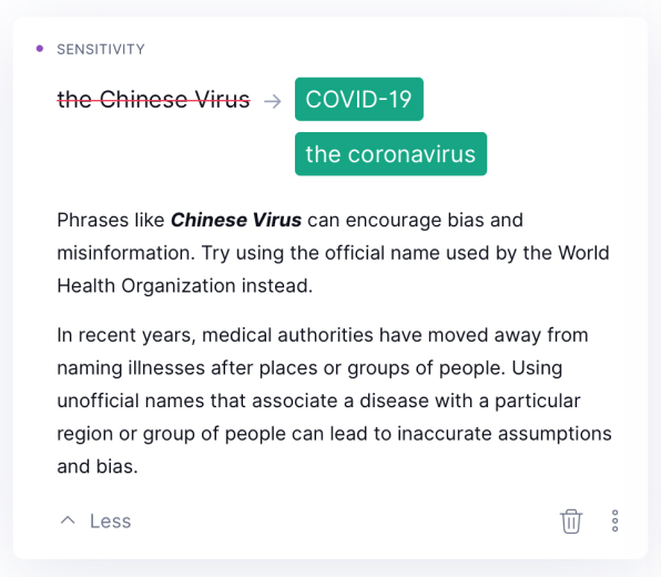 Grammarly Now Corrects China Virus To Covid 19