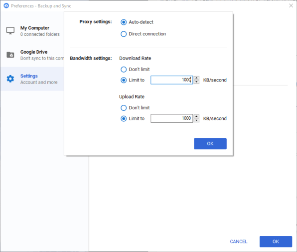 backup and sync from google catalina