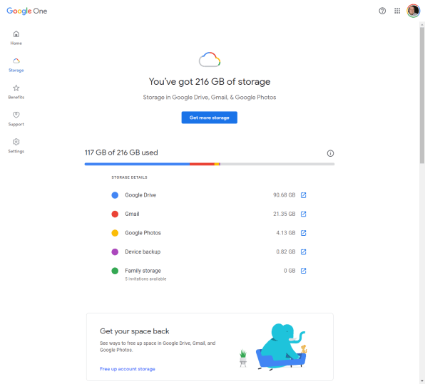 google backup and sync download quota