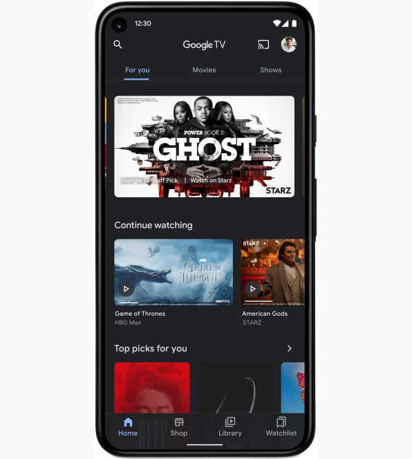 Google tv hotsell continue watching
