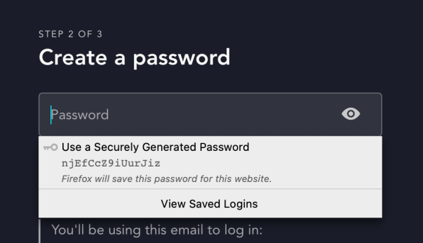 chrome generate random password