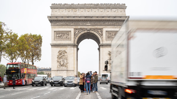 The Champs-Elysées reserved for pedestrians on Sunday, November 5