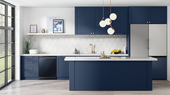 Transforming a Kitchen With Navy Blue: Samsung Bespoke Review