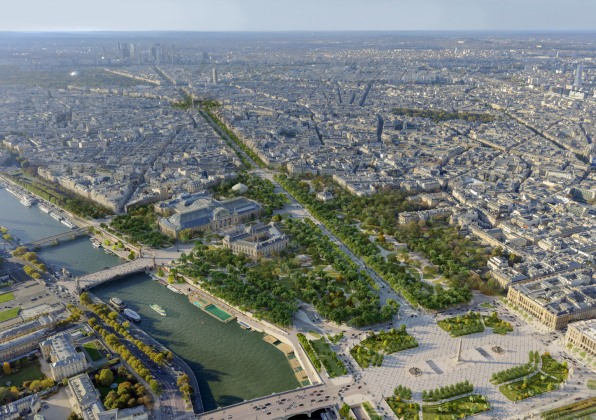 The Champs-Elysées reserved for pedestrians on Sunday, November 5, 2023 