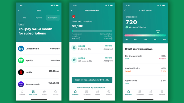 intuit mint competitors