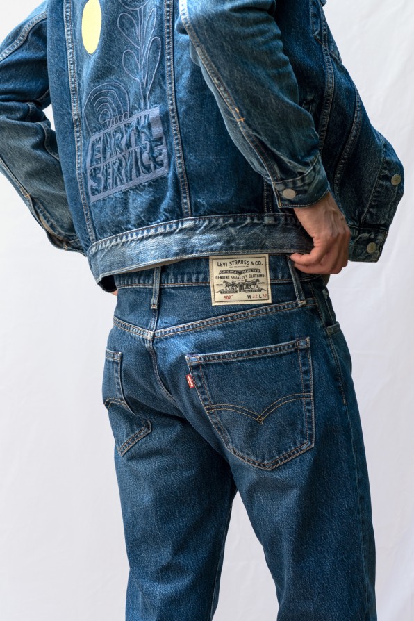 Levi's are made from old, worn-out jeans