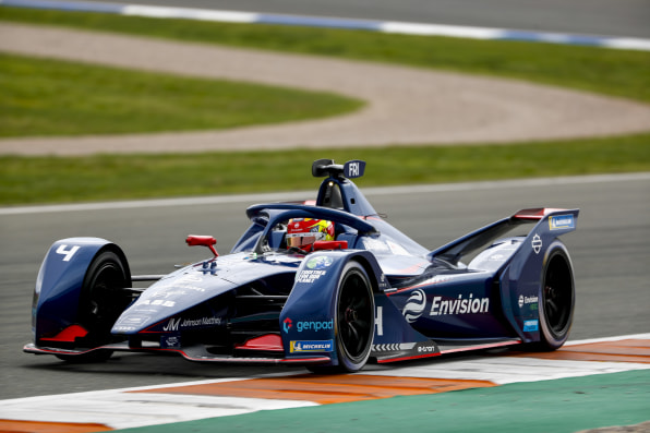 Formula E races are 45 minutes plus one lap, which makes energy management important—races have been lost by drivers who run out of power meters from the finish line.
