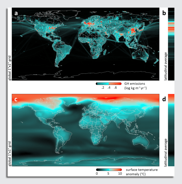 This map shows the gaps between who is causing climate change and who