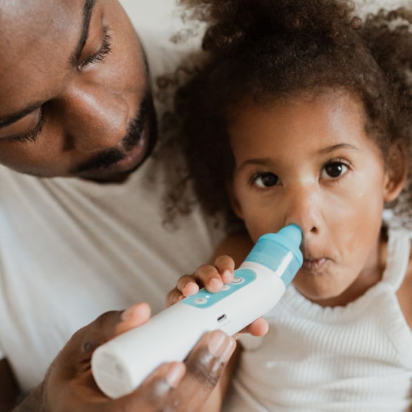 idk what my baby hates more….the booger picker or the frida nose sucke