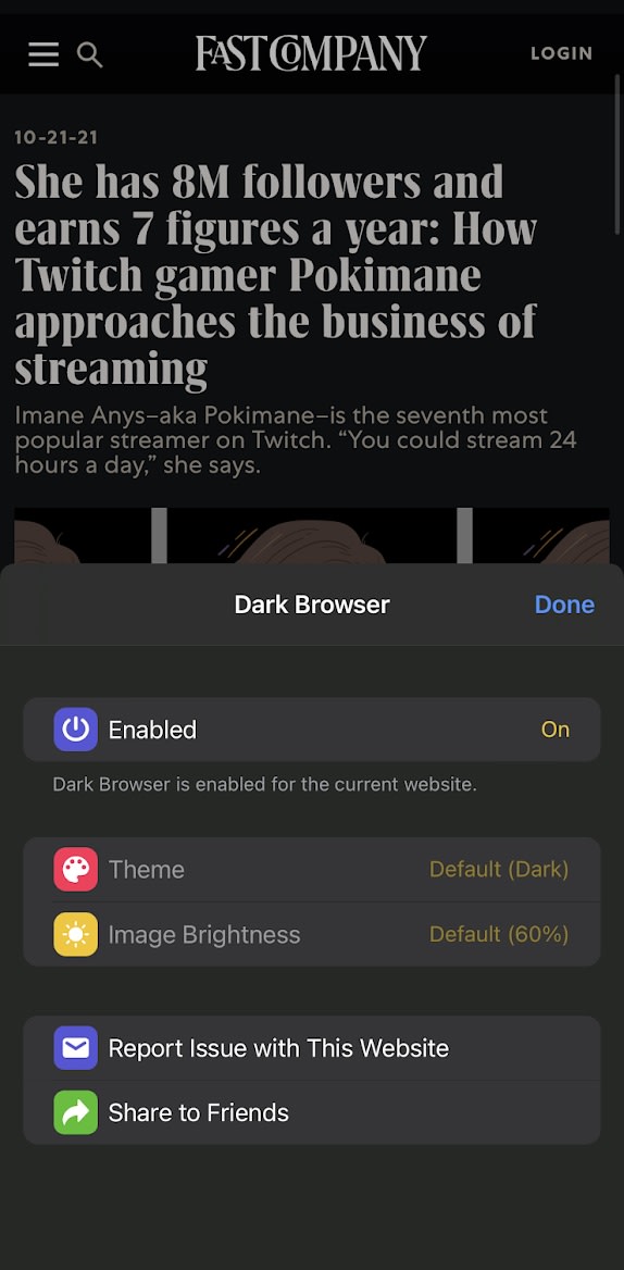 17 best iOS Safari extensions for iPhone and iPad 111 darkbrowser