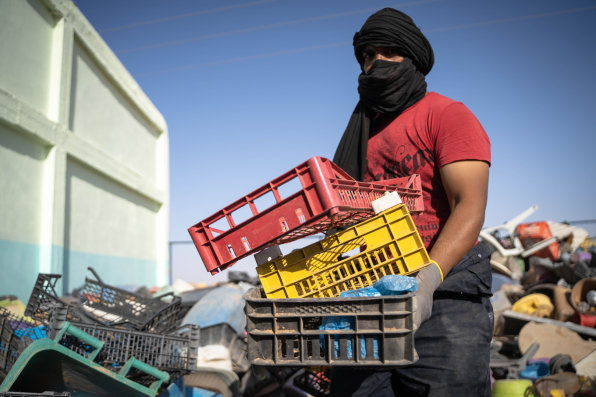nappies making machine for sale plastic making machine:The Sahara desert is full of plastic trash. This refugee camp is recycling it into new products