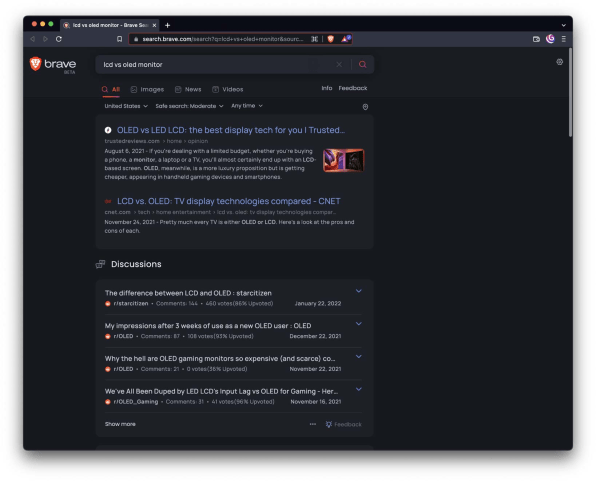 Brave Search adds Reddit discussions to take on Google