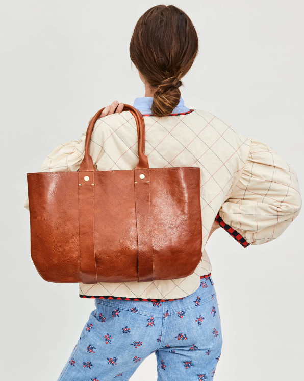 to shop / clare vivier la tropezienne brown leather tote review