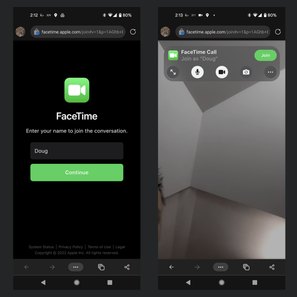 Join a FaceTime call from an Android or Windows device - Apple Support