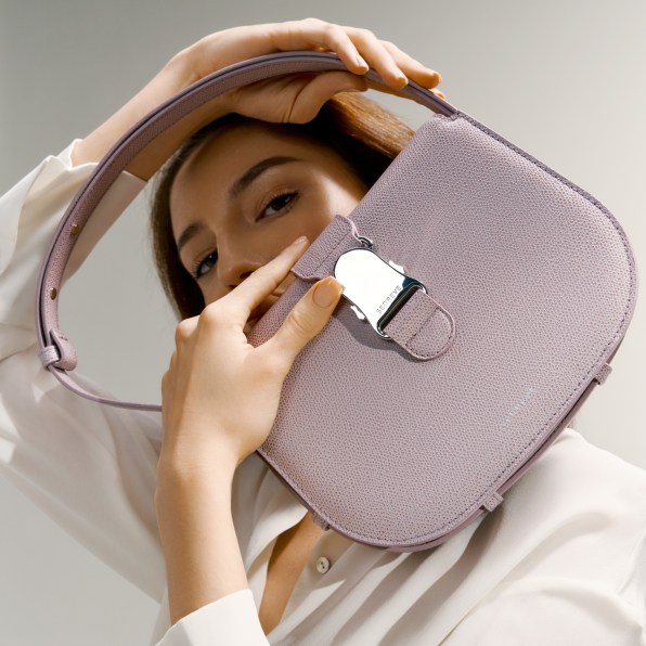 lilac epi leather reverie shoulder bag