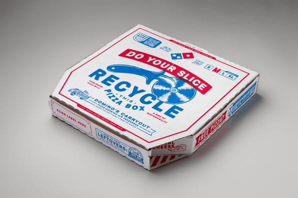 Domino's encourages recycling with new pizza box packaging - future Net Zero