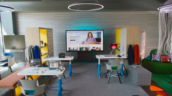 A photograph of a portion of Microsoft's Inclusive Tech Lab