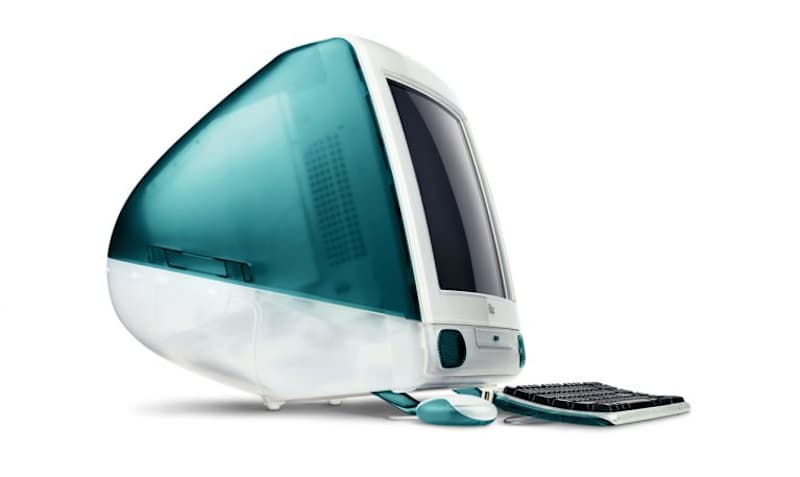 The original iMac G3 in signature Bondi blue.