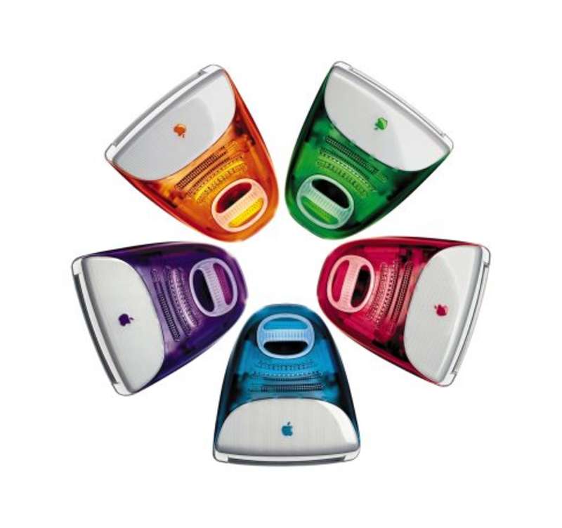 The computer credited with Apple’s turnaround, the iMac G3 had colorful plastic panels and was the first product released to market under a newly returned Steve Jobs.