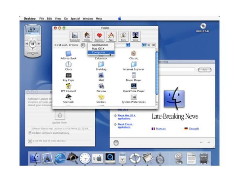 “Good enough to lick” was the idea behind Aqua, the shiny, water-like user interface seen throughout OS X.