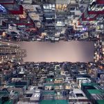 Views Of The Hong Kong Sky, Framed By A Canopy Of Skyscrapers