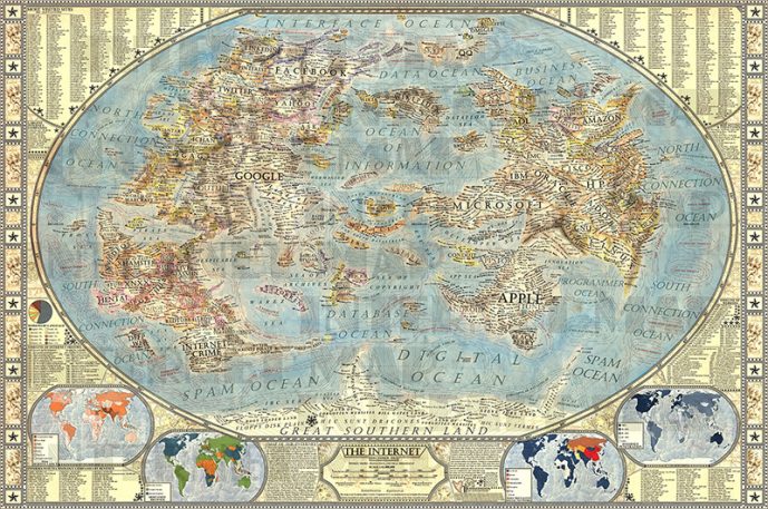 What The Internet Would Look Like As A World Map